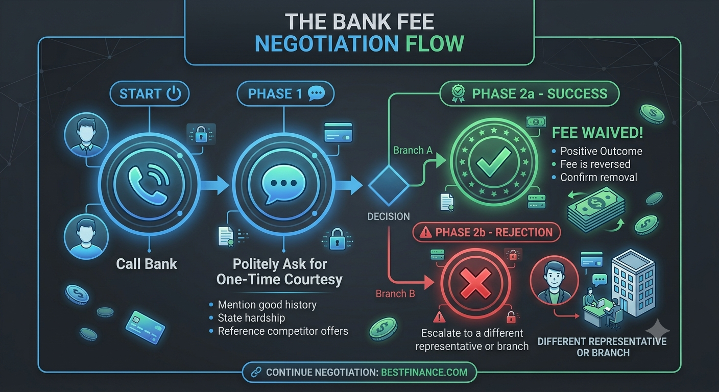The Bank Fee Negotiation Flowchart